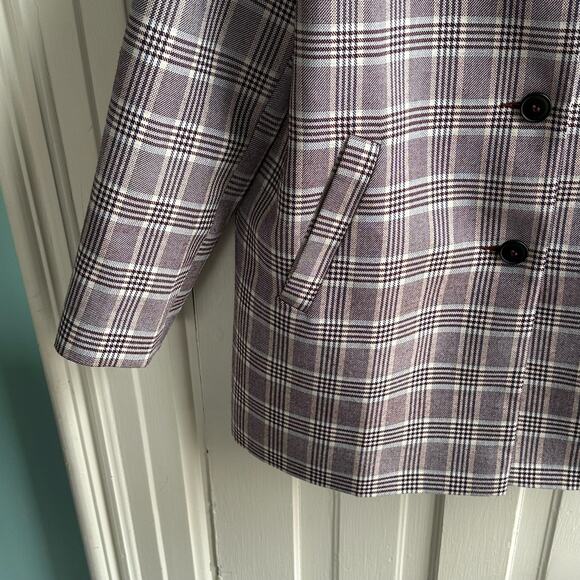 ASOS DESIGN Check Formal Coat With Western Stitching - Picture 3 of 9